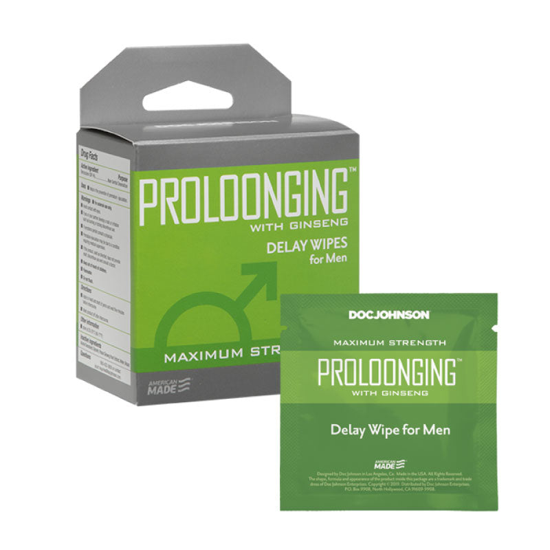 PROLOONGING WITH GINSENG DELAY WIPES FOR MEN 10 PACK