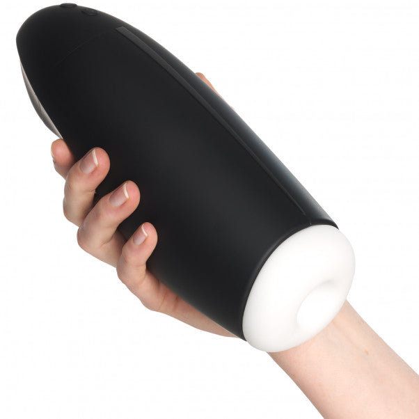 PDX ELITE FAP-O-MATIC RECHARGEABLE VIBRATING SUCTION STROKER WHITE/BLACK