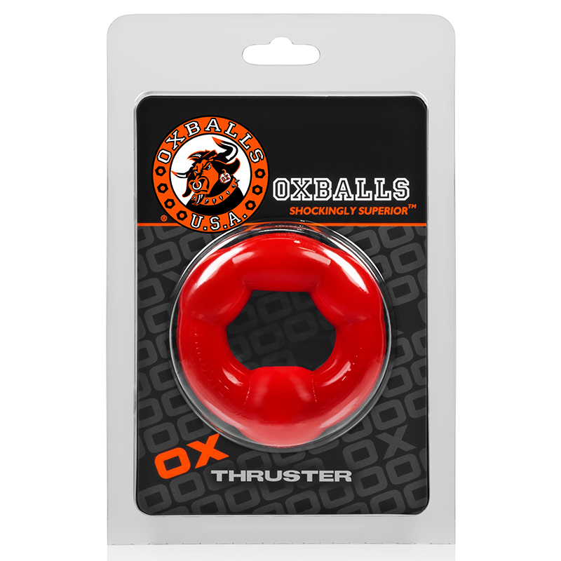 OXBALLS THRUSTER COCK RING, RED