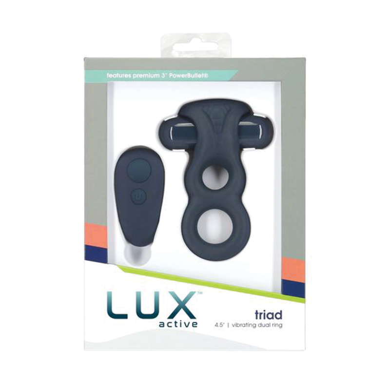 LUX ACTIVE TRIAD VIBRATING DUAL COCK RING