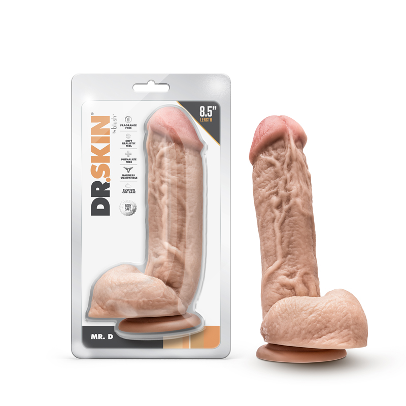 DR. SKIN MR. D 8.5 IN. DILDO WITH BALLS