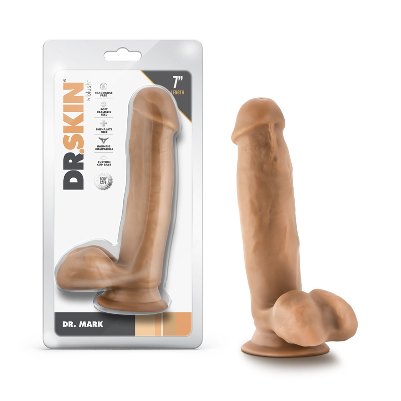 DR. SKIN DR. MARK 7 IN. DILDO WITH BALLS