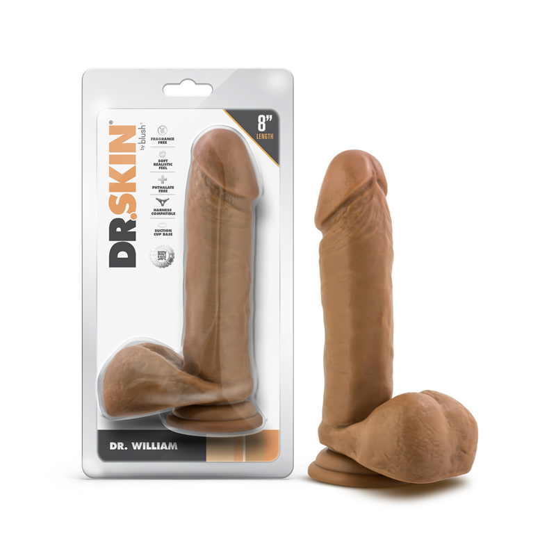 DR. SKIN DR. WILLIAM 8 IN. DILDO WITH BALLS