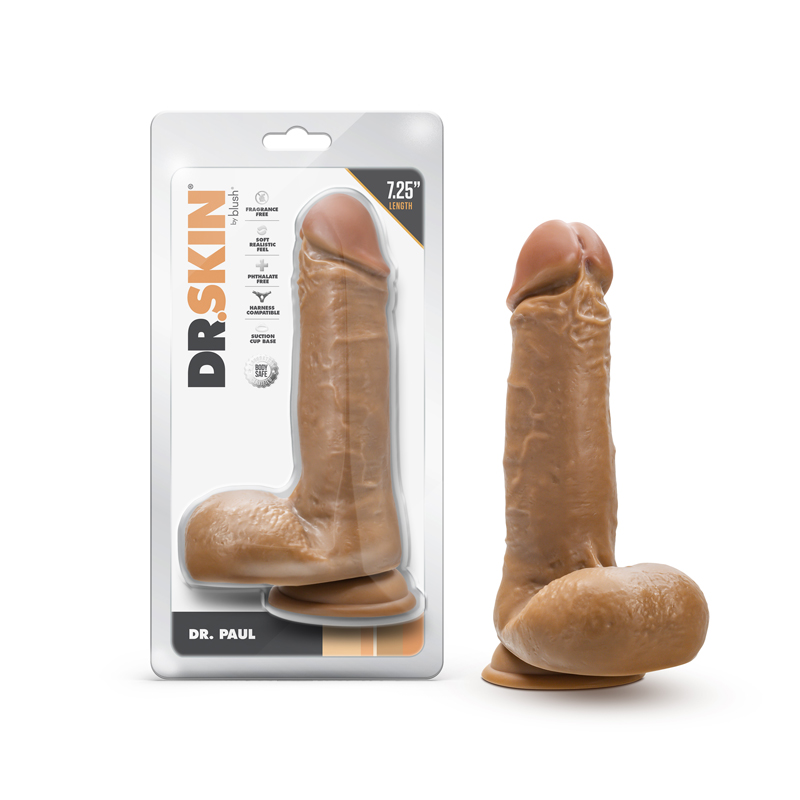 DR. SKIN 7.25 IN. DILDO WITH BALLS