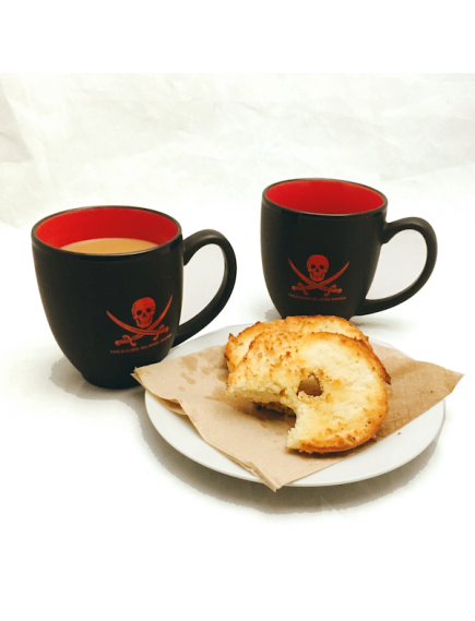 THE TIM 14-OZ BLACK & CRIMSON MUG
